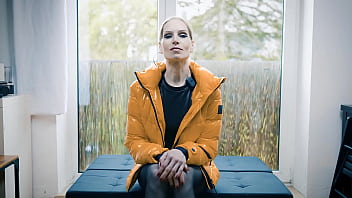 Hot milf in nylons and winterjacket