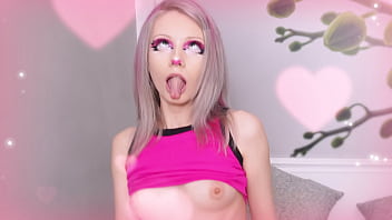 A depraved bitch caresses her nipples rubbing her pussy