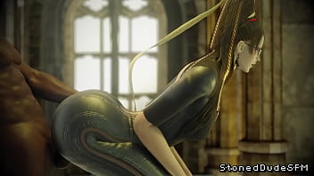 Bayonetta's fucking hot assjob