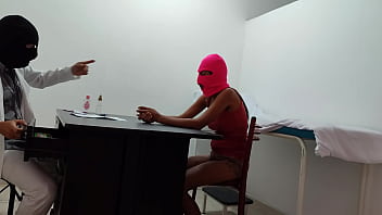 The doctor gives special attention and sensual massage to his female patient