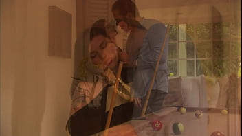 After losing a game of pool she gives her ass to her husband