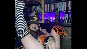 Sexy scarecrow sucks and fucks