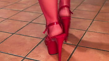 High heels and foot fetish in this lesbian movie with lea pam and petite ange