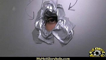 Gloryhole cock licking and sucking interracial 15