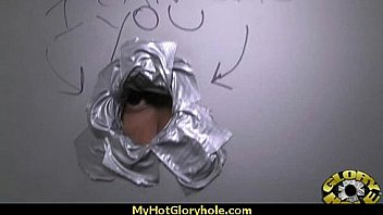 Gloryhole cock licking and sucking interracial 15