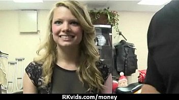 Stunning euro teen gets talked in to giving a blowjob for cash 3