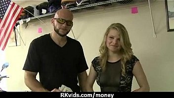 Stunning euro teen gets talked in to giving a blowjob for cash 3
