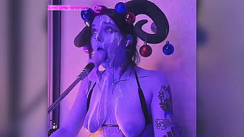 Devil filled with cum passionately gives blowjobs