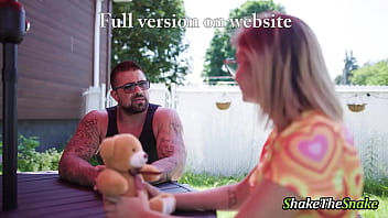 Shake the snake a teen with big tits is fucked really hard by stepdad