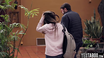 Helpless tourist babe trades her juicy lil cunt for a place to crash at