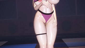 Kancolle ship bismarck in gym sportswear dancing