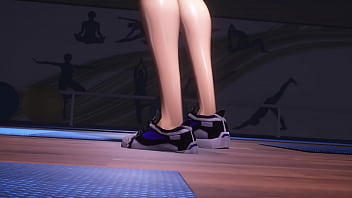 Kancolle ship bismarck in gym sportswear dancing