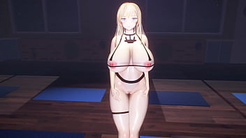 Kancolle ship bismarck in gym sportswear dancing