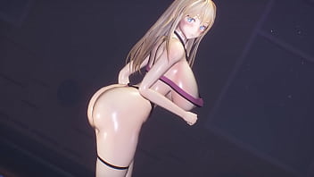 Kancolle ship bismarck in gym sportswear dancing