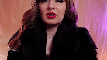 Ripping latex rubber fetish and destroying clothes arya grander asmr in fur coat
