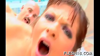 Stunning alexia gets big rod as a present