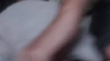 Sucking off his friend while lying down while his husband films