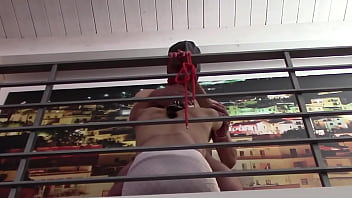 Laura on heels sexy milf 2023 bound on sexy clothes in a bdsm sucking and fucking action