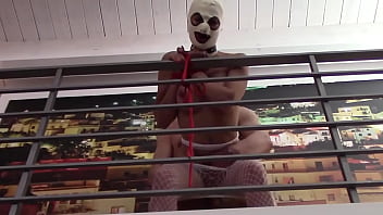 Laura on heels sexy milf 2023 bound on sexy clothes in a bdsm sucking and fucking action