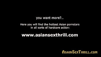 Asian model lieay in hot threesome