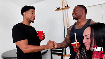 Sexy big booty milf gets shared by two massive bbc’s