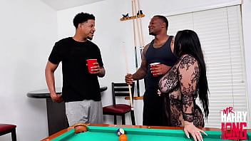 Sexy big booty milf gets shared by two massive bbc’s