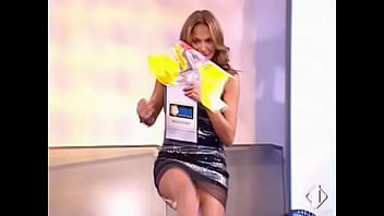 Magda gomes shows oops upskirt on live tv Magda gomes shows oops upskirt on live tv