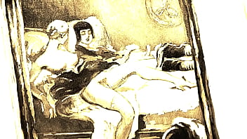 Retro erotic drawings