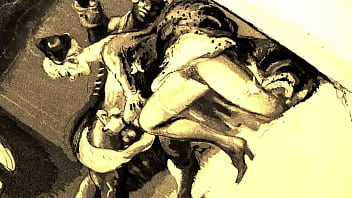 Retro erotic drawings