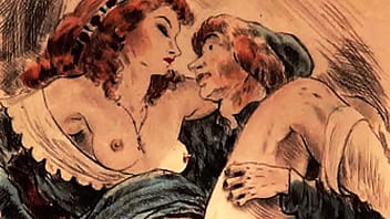 Retro erotic drawings