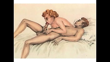 Retro erotic drawings