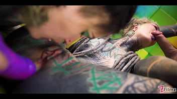 2 goth girls threesome with anal gapes prolapse