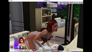 Pelirroja guapa y conocido vecino sims 4
