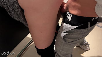 Cute girl prefers to play with the cock in the game room risky public