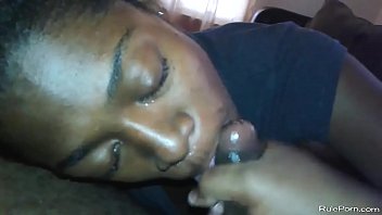 Ebony Babe Sucking Black Hubbys Dong thumbnail