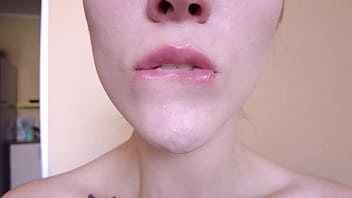 Lips and saliva teasing