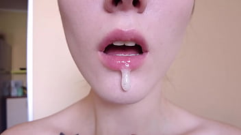 Lips and saliva teasing