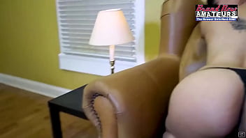 Petite cute brunette jae scott fills her wet pussy with a big dildo