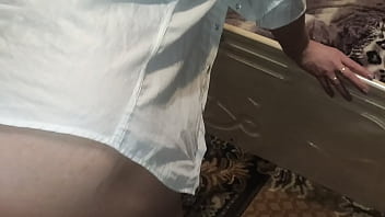 Fucked bespectacled neighbor and leaked on face