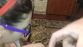 Fucked bespectacled neighbor and leaked on face