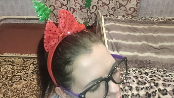 Fucked bespectacled neighbor and leaked on face