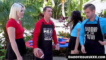 I and nicki rebel roasted two pussies with massive penises