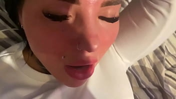 Asian lustful looks into the eyes during sex