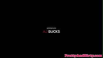 Interviewed pornstar talking about herself