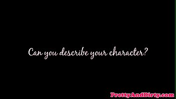 Interviewed pornstar talking about herself