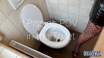 Pissing pov in the toilet