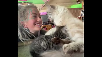 Cat heaven #facetattoo #inkedface #eyeballtattoo #cat #kitten