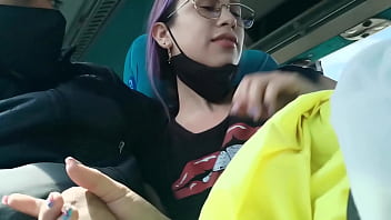 Sexy latina gives her boyfriend a super blowjob on a public bus traveling between bogota and medellin bucarasex