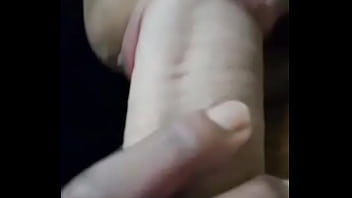 Black girl gagging on fat cock