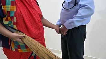 Servant jerking guard dick